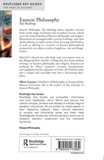 Eastern Philosophy: Key Readings achterzijde