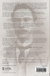The Selected Letters of Bertrand Russell, Volume 1 achterzijde