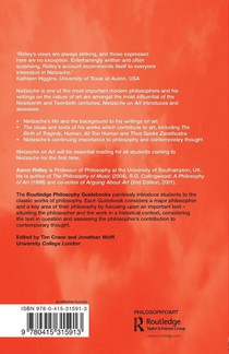 Routledge Philosophy GuideBook to Nietzsche on Art achterzijde