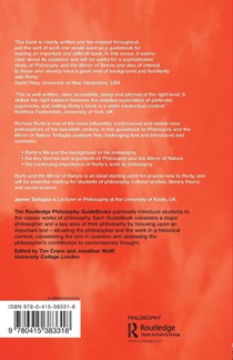 Routledge Philosophy GuideBook to Rorty and the Mirror of Nature achterzijde