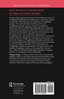 Self, Reality and Reason in Tibetan Philosophy achterzijde