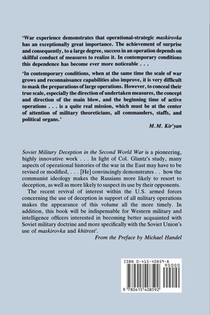 Soviet Military Deception in the Second World War achterzijde