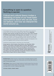 The Routledge Critical and Cultural Theory Reader achterzijde