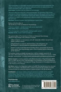 The Handbook of Child and Adolescent Psychotherapy achterzijde