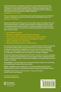 Researching, Reflecting and Writing about Work achterzijde