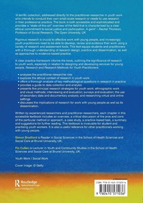 Research and Research Methods for Youth Practitioners achterzijde