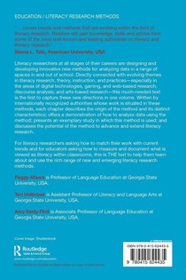 New Methods of Literacy Research achterzijde