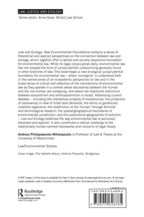 Law and Ecology achterzijde