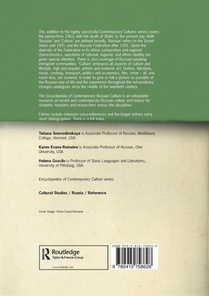 Encyclopedia of Contemporary Russian Culture achterzijde