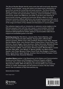 The Sound Studies Reader achterzijde