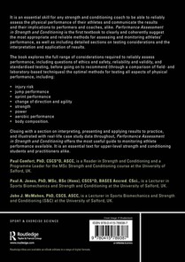 Performance Assessment in Strength and Conditioning achterzijde