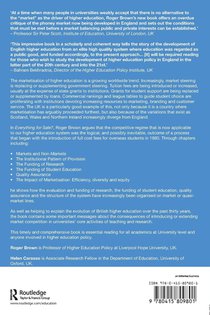 Everything for Sale? The Marketisation of UK Higher Education achterzijde
