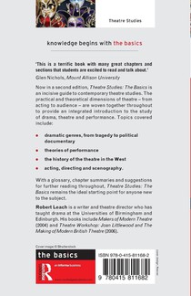 Theatre Studies: The Basics achterzijde