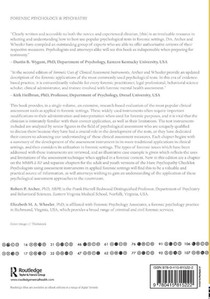 Forensic Uses of Clinical Assessment Instruments achterzijde