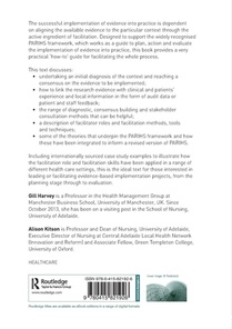 Implementing Evidence-Based Practice in Healthcare achterzijde