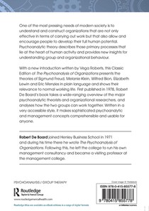 The Psychoanalysis of Organizations achterzijde