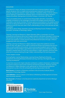 Teaching, Learning and Research in Higher Education achterzijde