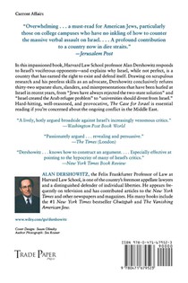 Dershowitz, A: Case for Israel achterzijde