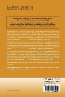 Comparative Historical Analysis in the Social Sciences achterzijde