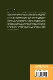 Post Keynesian Price Theory achterzijde