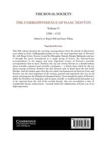 The Correspondence of Isaac Newton achterzijde