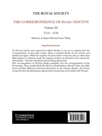 The Correspondence of Isaac Newton achterzijde