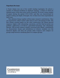 The Selected Works of J. Frank Adams achterzijde