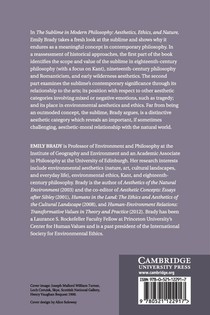 The Sublime in Modern Philosophy achterzijde