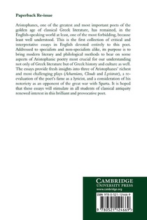Aristophanes: Essays in Interpretation achterzijde