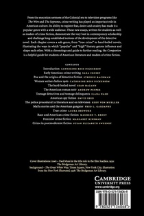 The Cambridge Companion to American Crime Fiction achterzijde