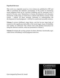 The Measurement of Moral Judgement: Volume 2, Standard Issue Scoring Manual achterzijde