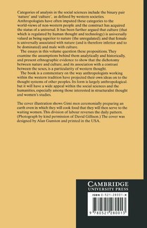 Nature, Culture and Gender achterzijde