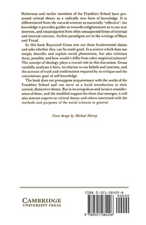 The Idea of a Critical Theory achterzijde