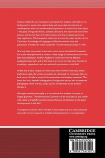 Transformational Grammar achterzijde