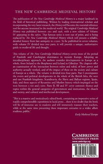The New Cambridge Medieval History: Volume 2, c.700-c.900 achterzijde
