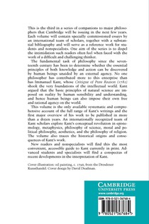 The Cambridge Companion to Kant achterzijde