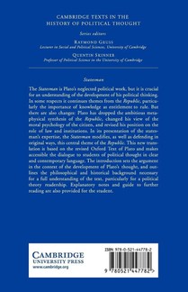 Plato: The Statesman achterzijde