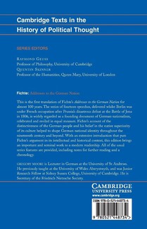 Fichte: Addresses to the German Nation achterzijde