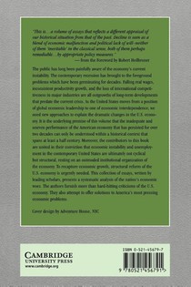 Understanding American Economic Decline achterzijde