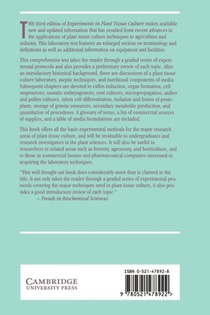 Experiments in Plant Tissue Culture achterzijde