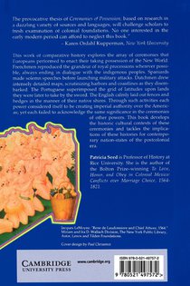 Ceremonies of Possession in Europe's Conquest of the New World, 1492–1640 achterzijde