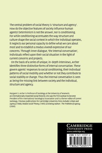 Structure, Agency and the Internal Conversation achterzijde