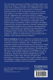 The Cambridge Companion to Hobbes's Leviathan achterzijde