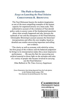 The Path to Genocide achterzijde