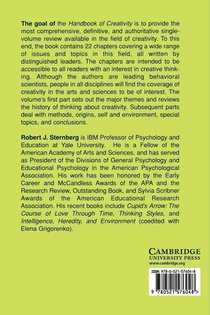 Handbook of Creativity achterzijde