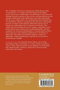 The Cambridge Companion to Renaissance Philosophy achterzijde