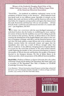 The Rise of African Slavery in the Americas achterzijde