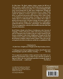 Sir John Soane: The Royal Academy Lectures achterzijde