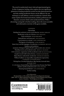 The Cambridge Companion to the Modernist Novel achterzijde