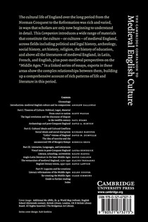 The Cambridge Companion to Medieval English Culture achterzijde